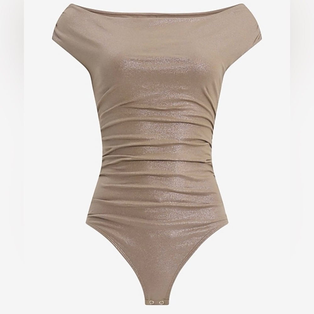 Express Metallic Tan Top